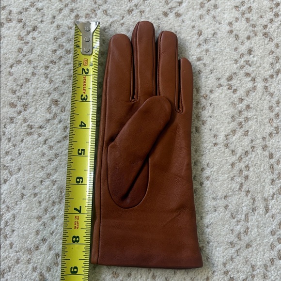 Vince Nappa Leather & Cashmere Luxury Gloves Brown Sz M - Picture 3 of 11